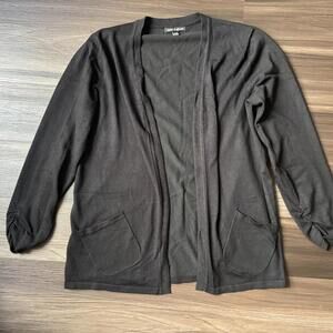 Cable & Gauge Women's Black Cardigan Size XL Long Sleeve Pockets